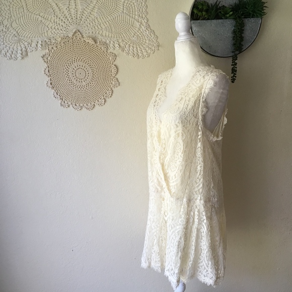 Free People Heart in Two white lace mini dress - Picture 5 of 8